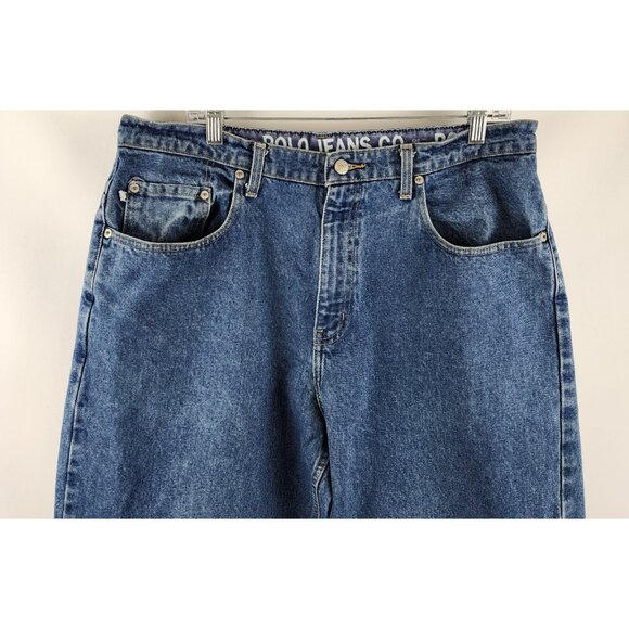 Polo Jeans Co. Jeans Mens 36x32 Blue Denim High Rise Pants - Picture 2 of 10